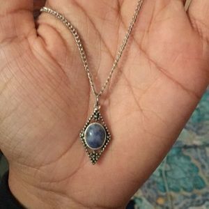 Silver diamond necklace